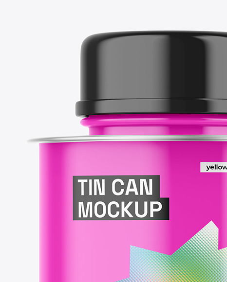 18L Glossy Tin Can Mockup - Free Download Images High Quality PNG, JPG