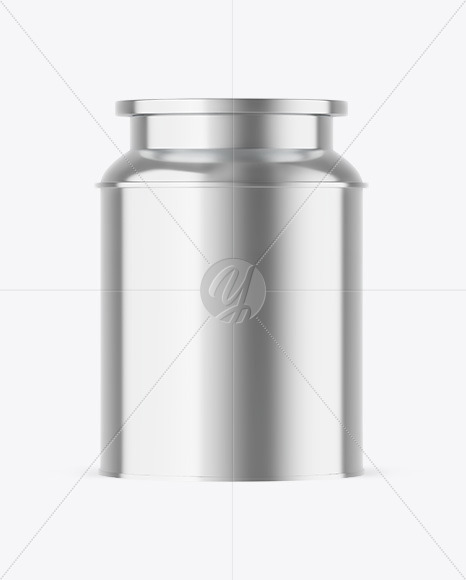 Metallic Tea Tin Can Mockup