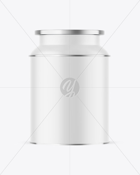 Matte Tea Tin Can Mockup