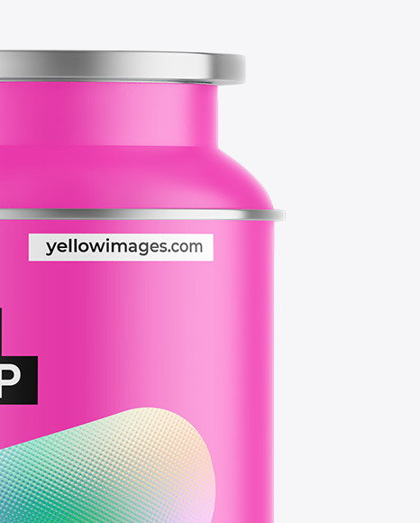 Matte Tea Tin Can Mockup