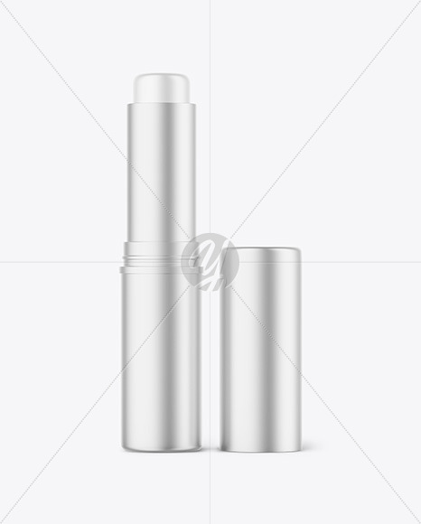 Matte Metallic Lip Balm Tube Mockup