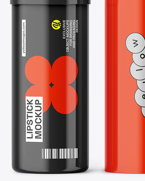 Glossy Lip Balm Tube Mockup