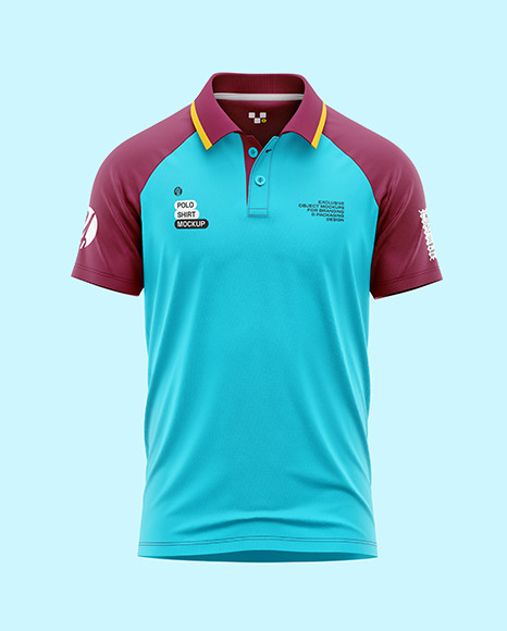 Raglan Polo Shirt Mockup