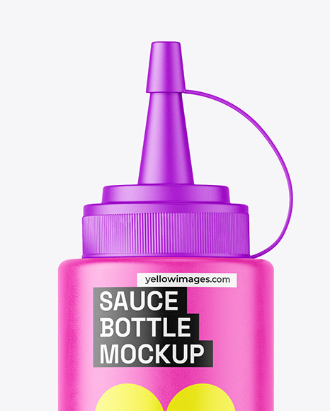 Matte Sauce Bottle Mockup