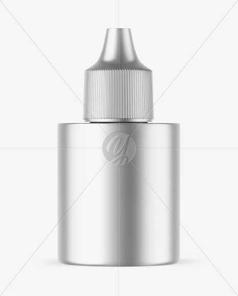 Matte Metallic Dropper Bottle Mockup