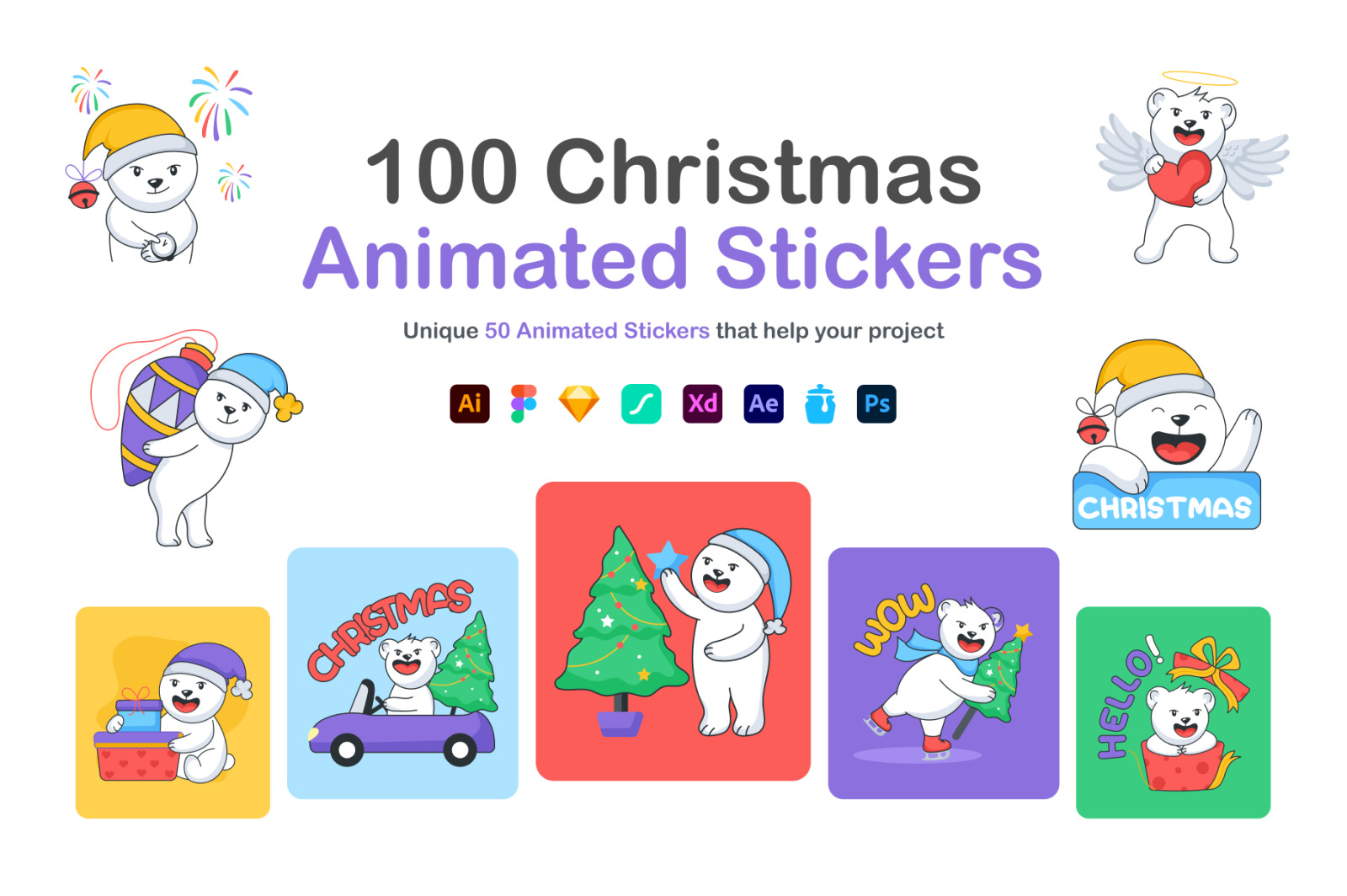 Animated Christmas Stickers