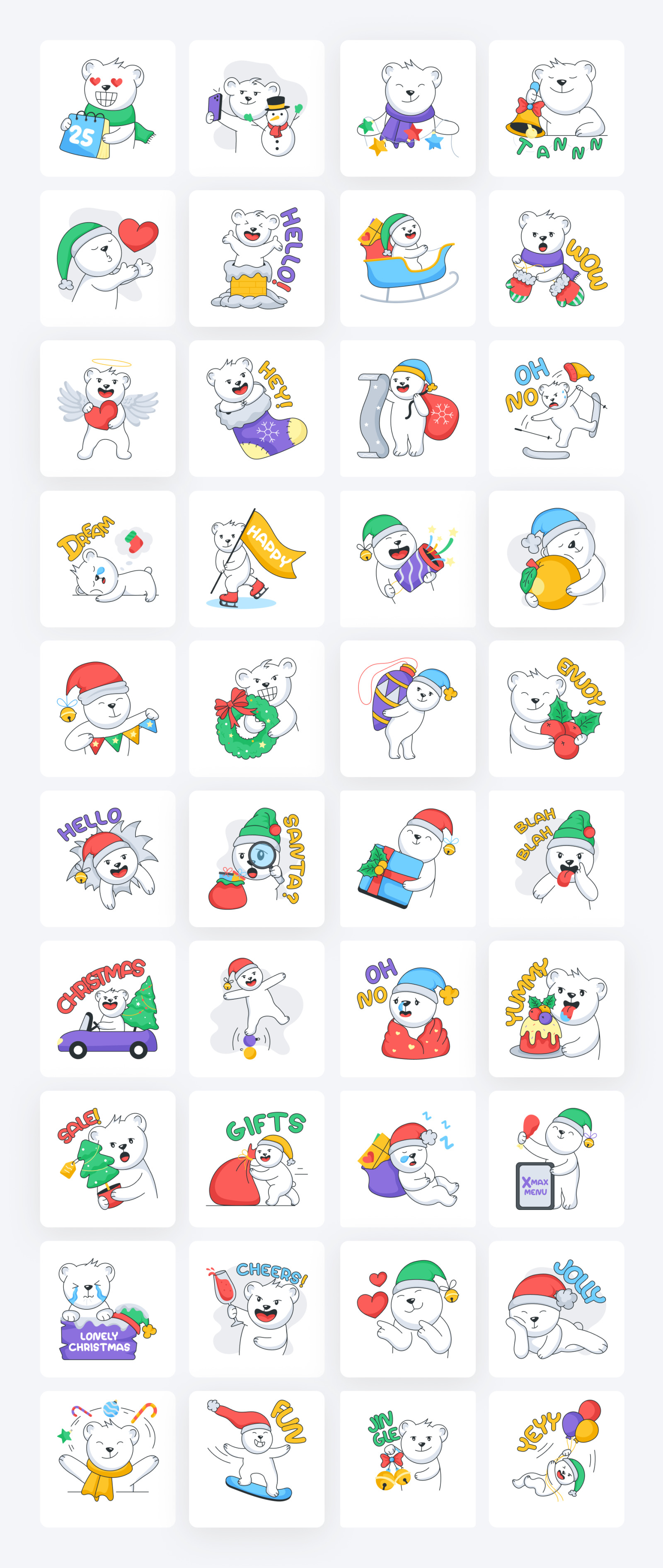 Animated Christmas Stickers