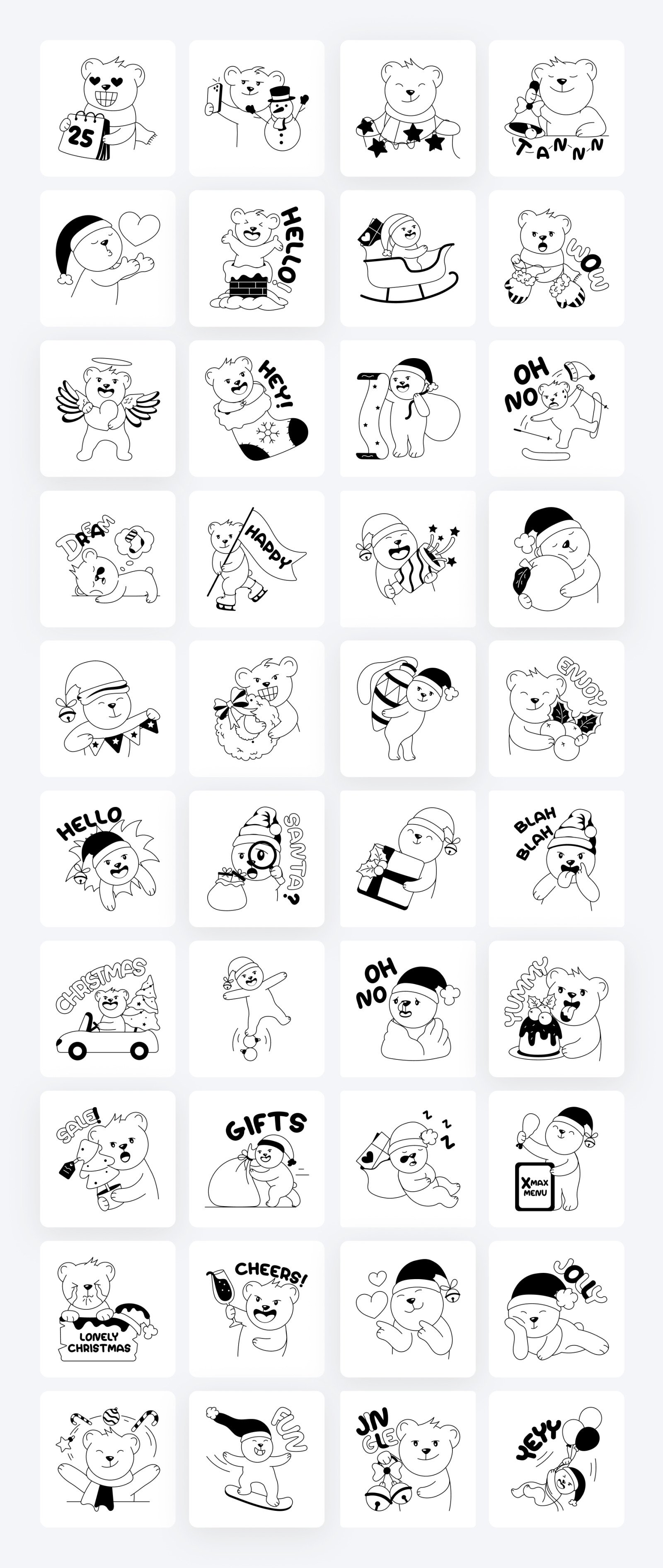 Animated Christmas Stickers