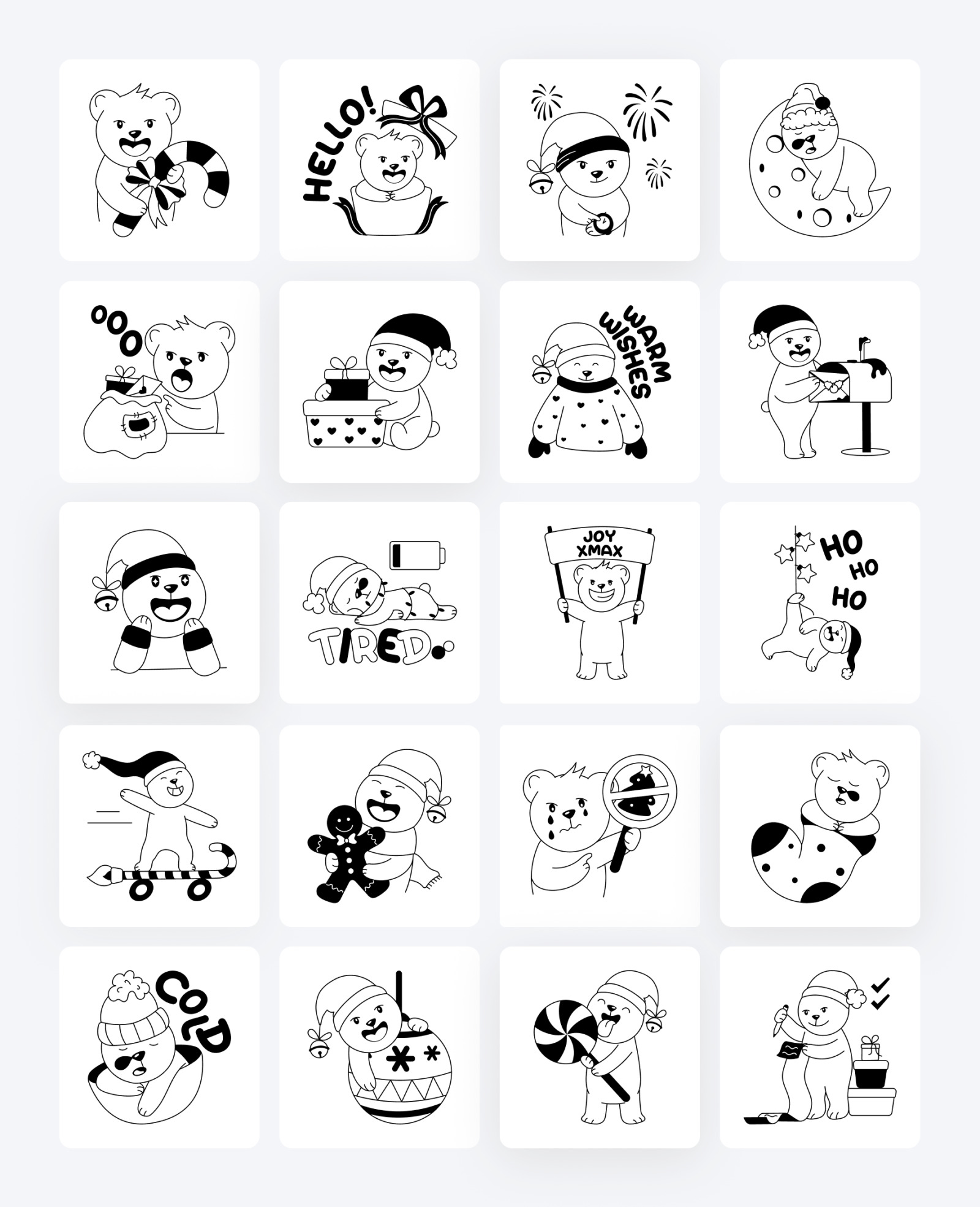 Animated Christmas Stickers