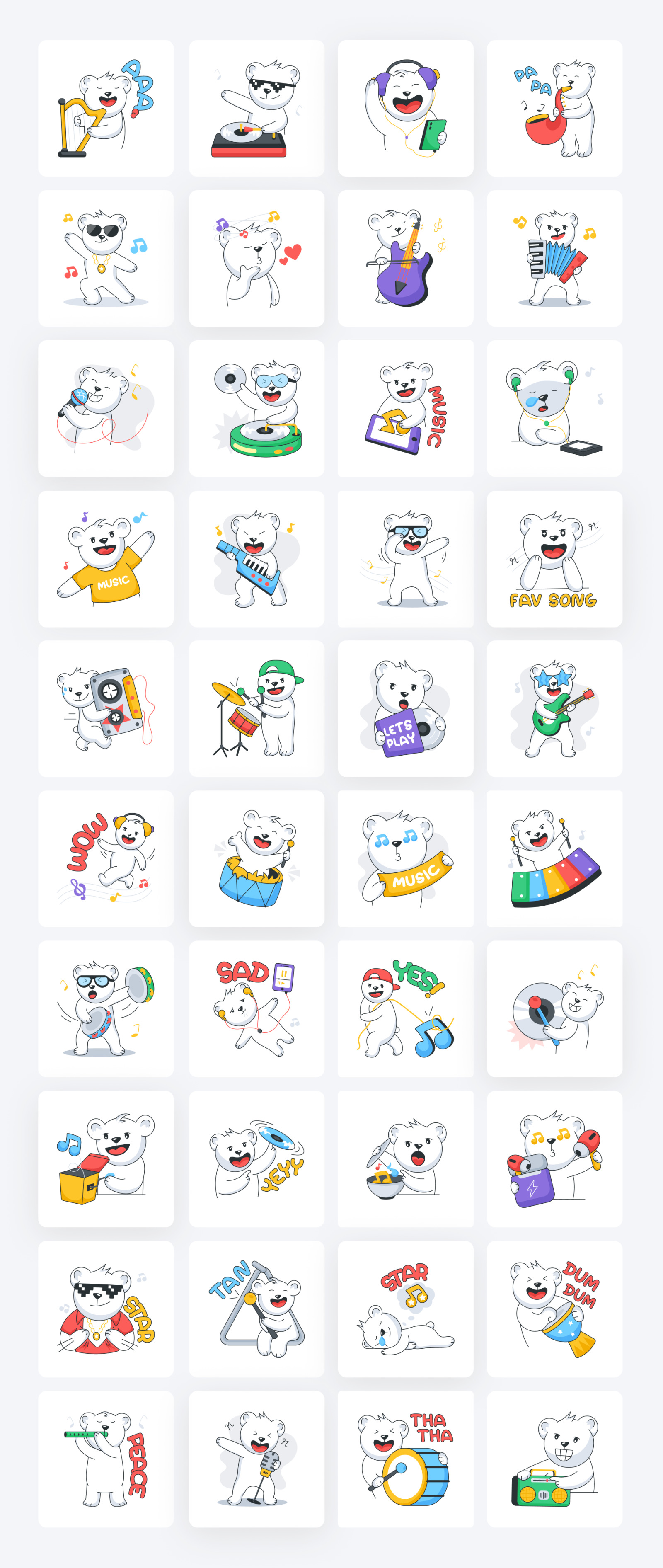 Animated Music Stickers