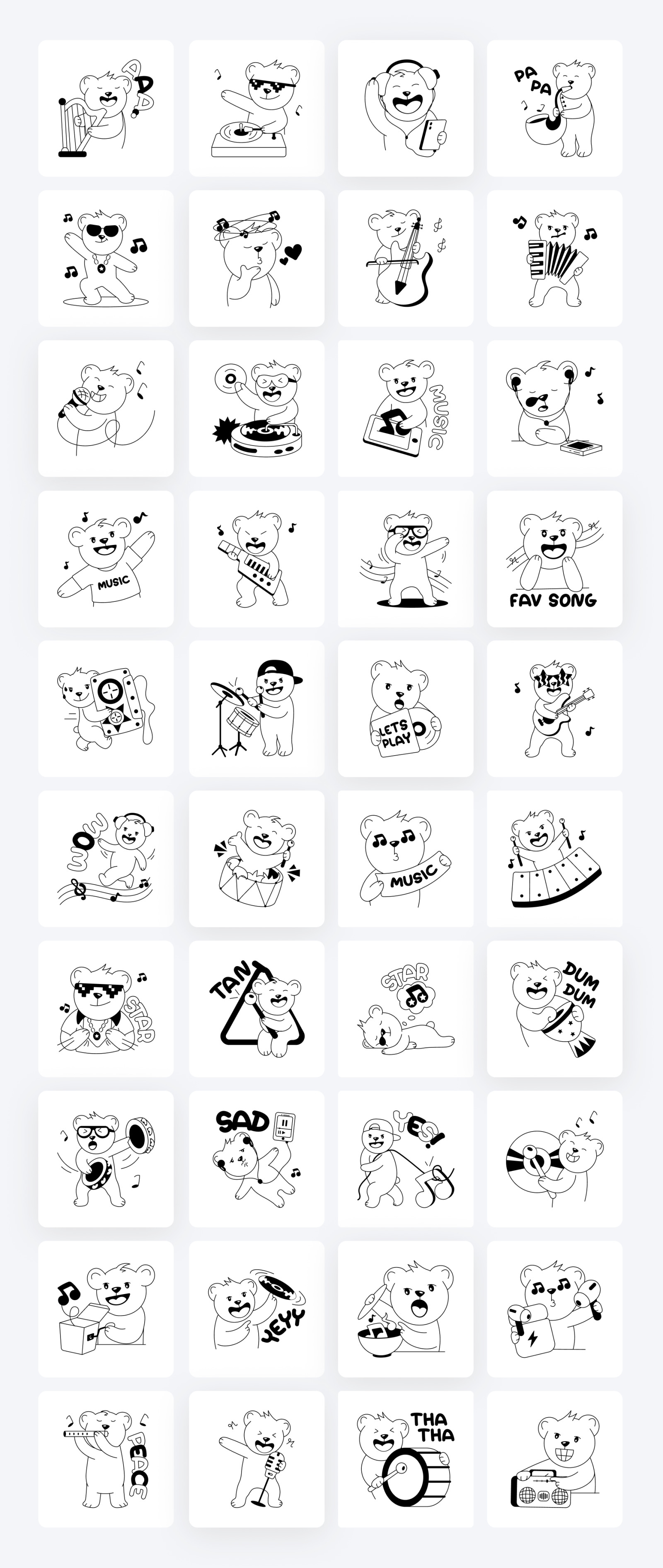 Animated Music Stickers