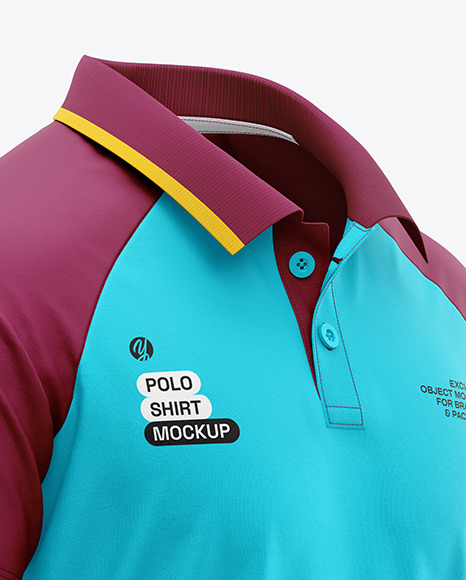 Raglan Polo Shirt Mockup