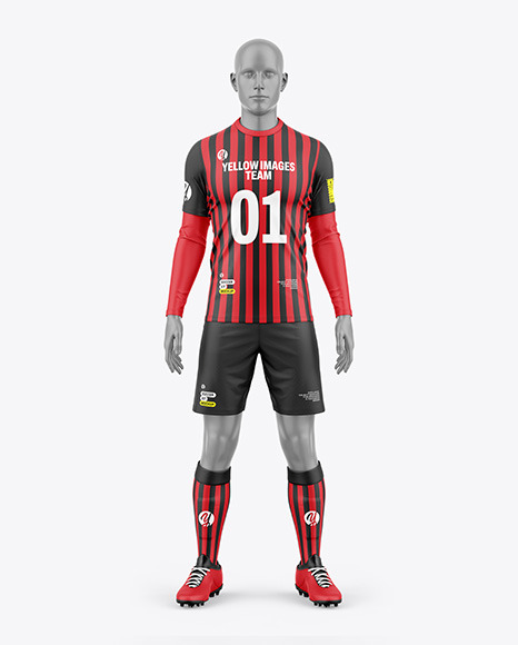 Soccer Kit w/ Mannequin Mockup - Front View