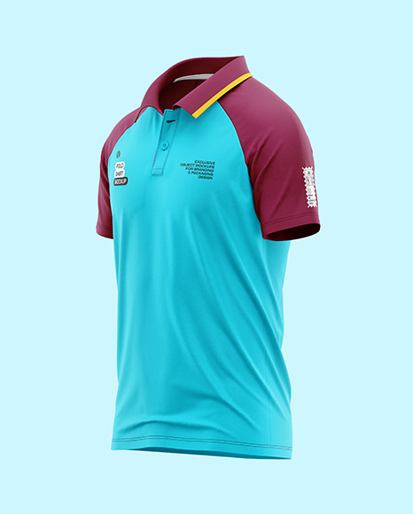 Raglan Polo Shirt Mockup