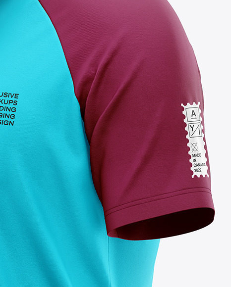 Raglan Polo Shirt Mockup