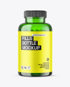 Green Pills Bottle Mockup