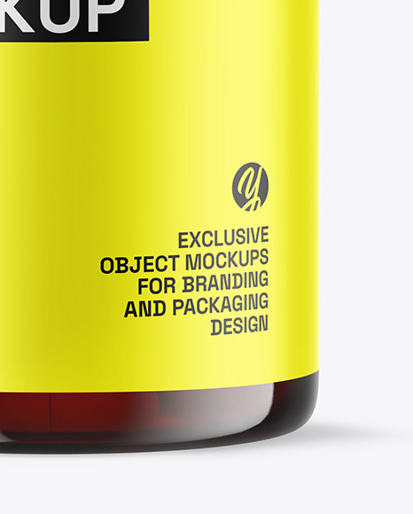 Red Pills Bottle Mockup