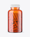 Orange Pills Bottle Mockup