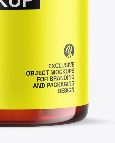 Orange Pills Bottle Mockup