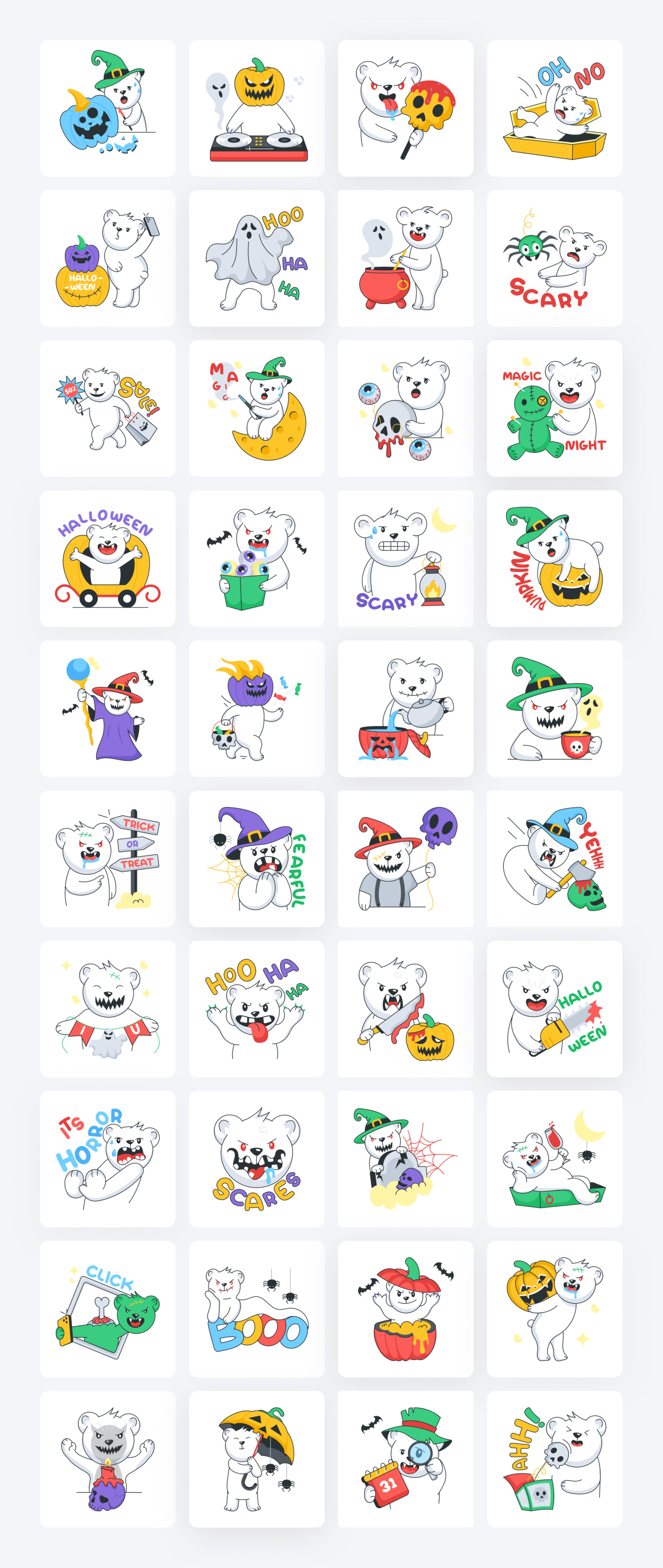 Animated Halloween Stickers