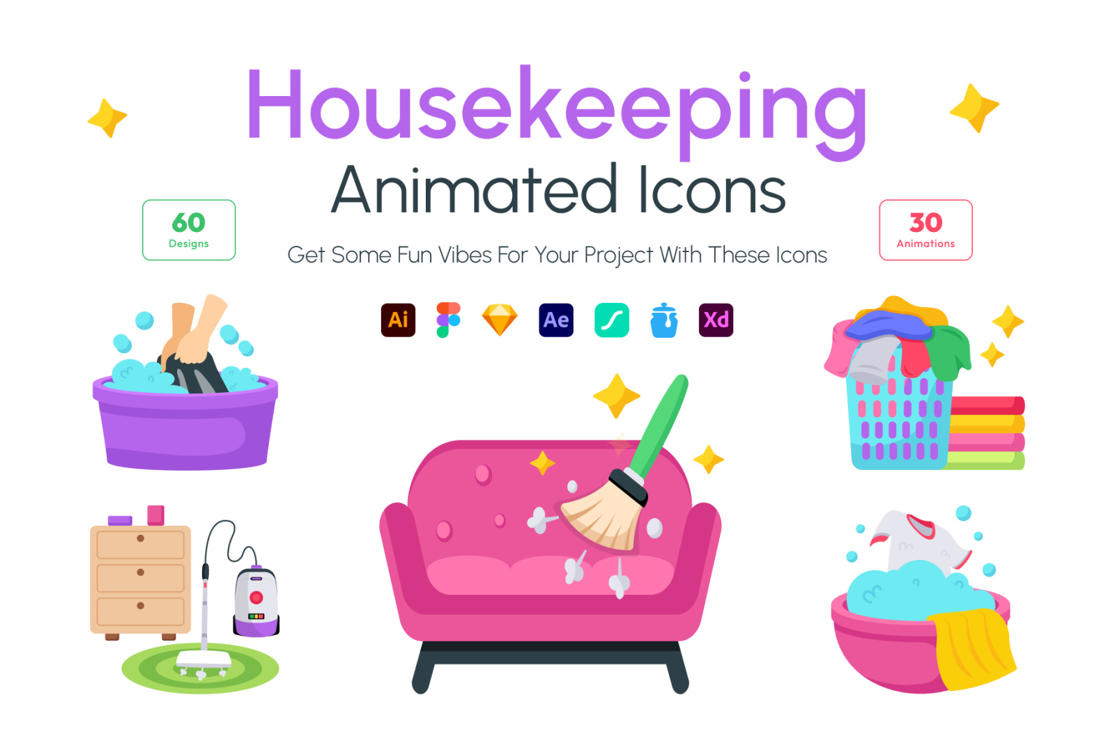 Animated Housekeeping Icons