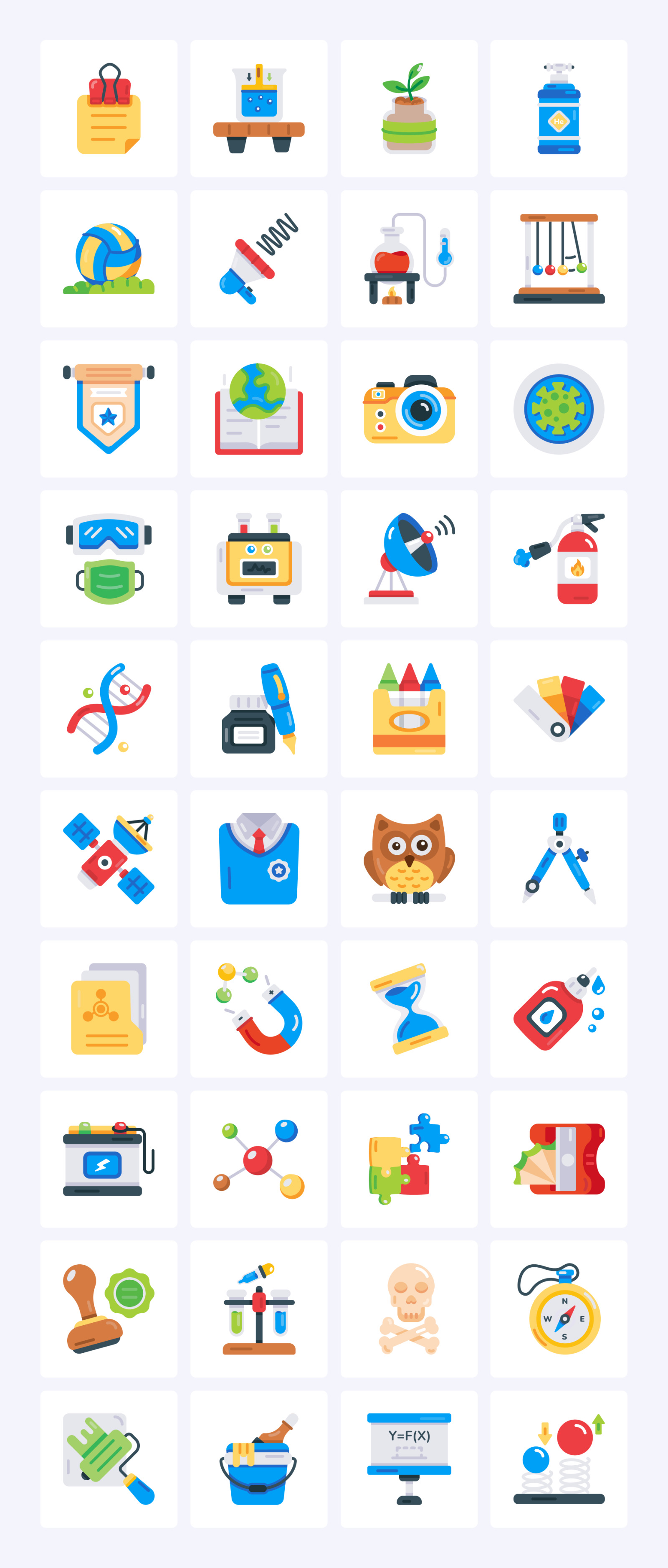 Animated Education and Science Icons