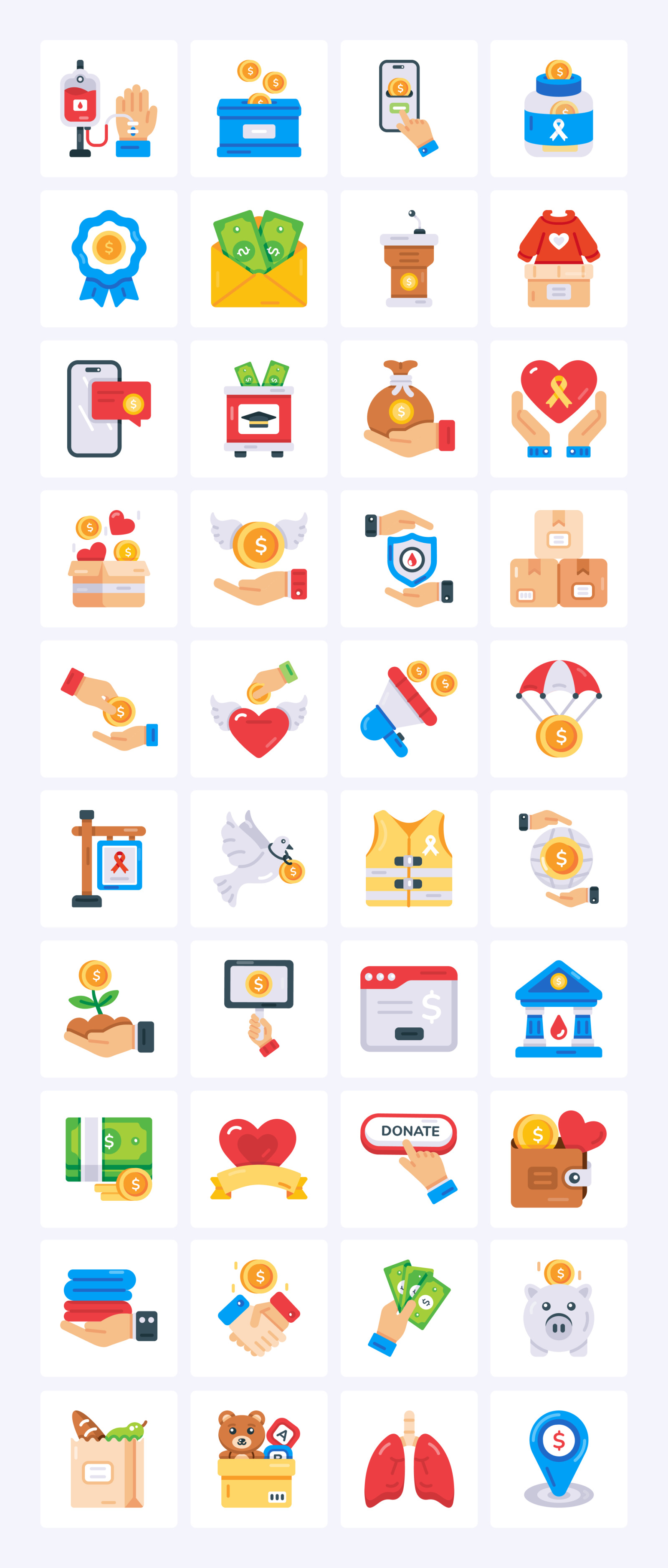 Animated Donation Icon Set Animated Donation Icon Set