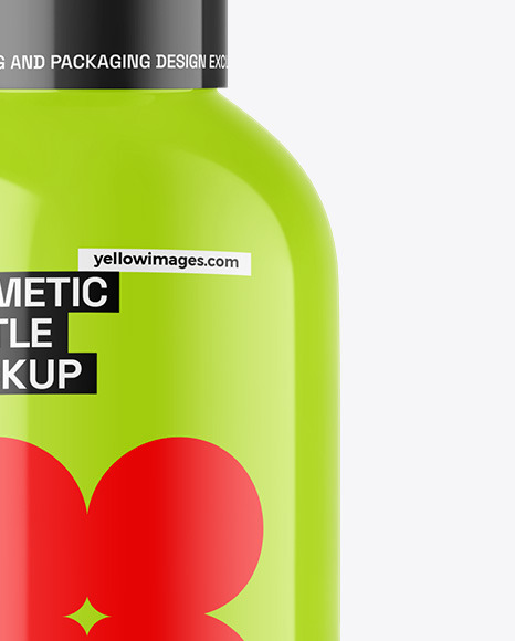 Glossy Cosmetic Bottle Mockup