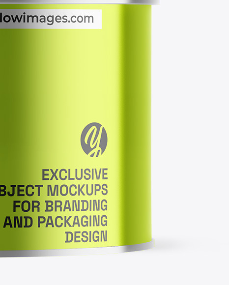 Metallic Tea Tin Can Mockup