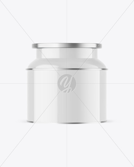 Glossy Tea Tin Can Mockup