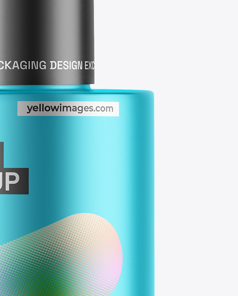 Matte Metallic Nail Polish Bottle Mockup