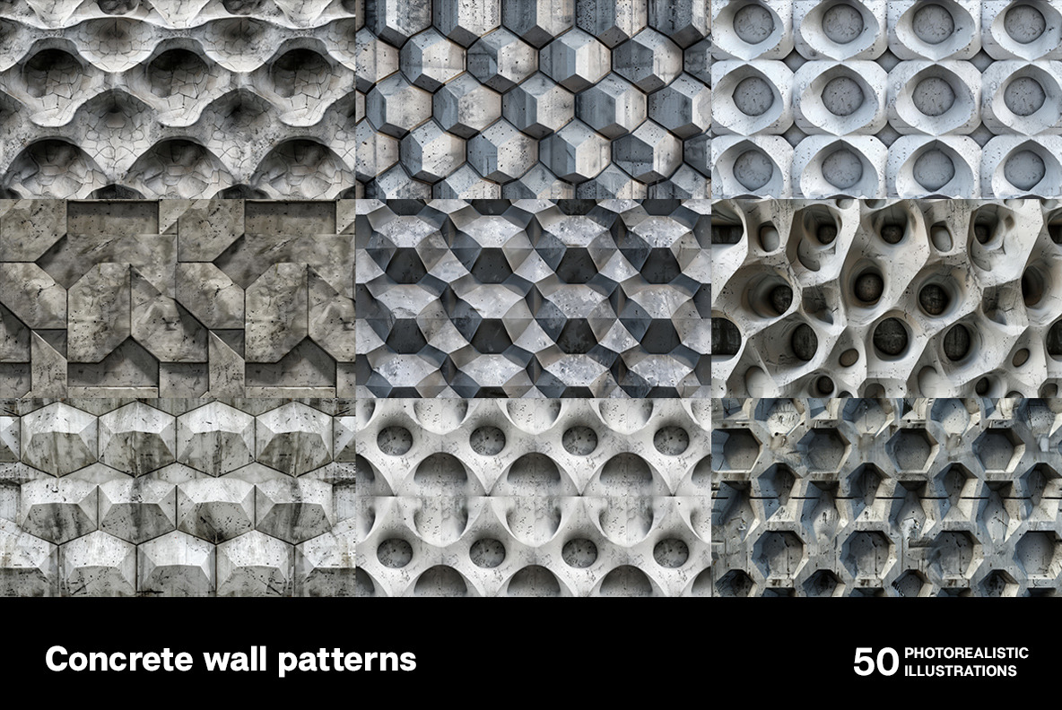 Concrete wall patterns