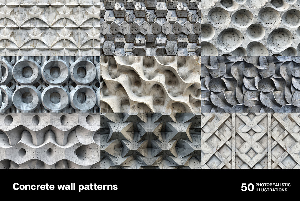 Concrete wall patterns Concrete wall patterns