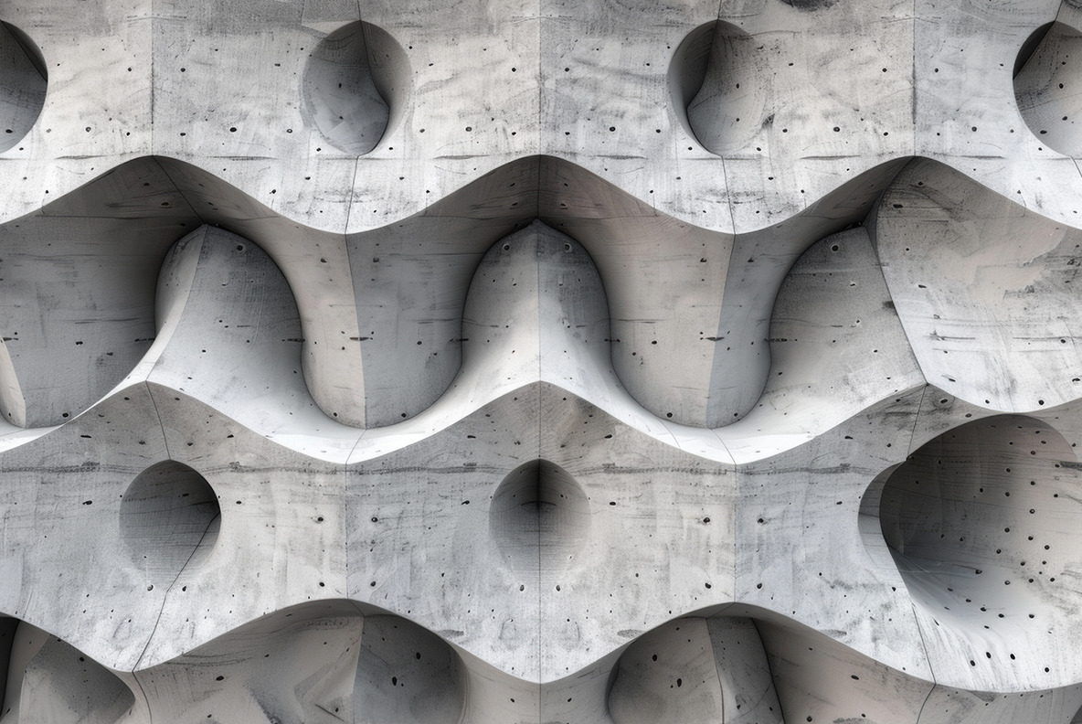 Concrete wall patterns