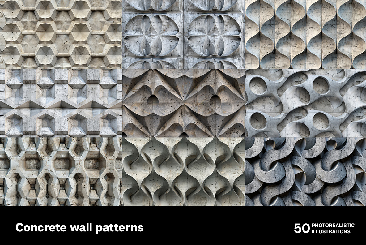 Concrete wall patterns Concrete wall patterns