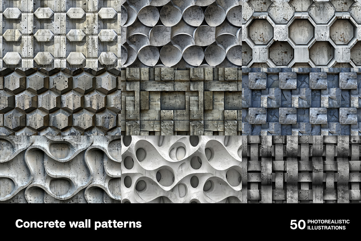 Concrete wall patterns Concrete wall patterns