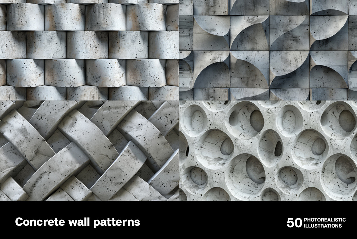 Concrete wall patterns