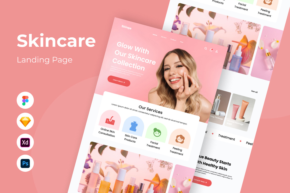 Skinee - Skincare Landing Page V1