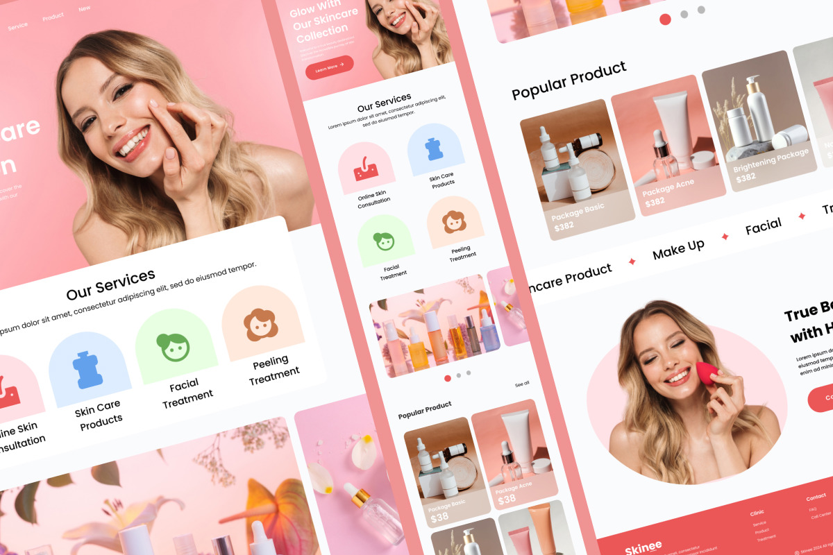 Skinee - Skincare Landing Page V1 Skinee - Skincare Landing Page V1