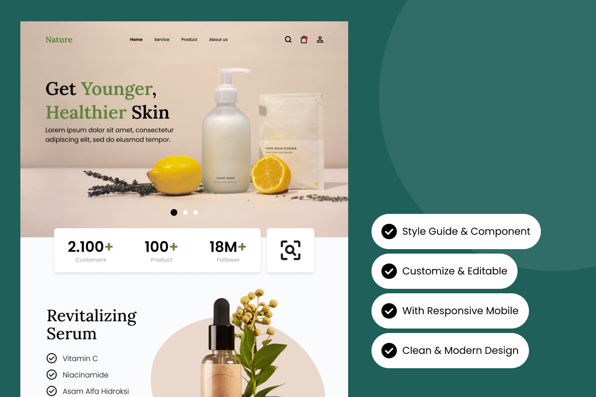 Nature - Skincare Landing Page V1 Nature - Skincare Landing Page V1