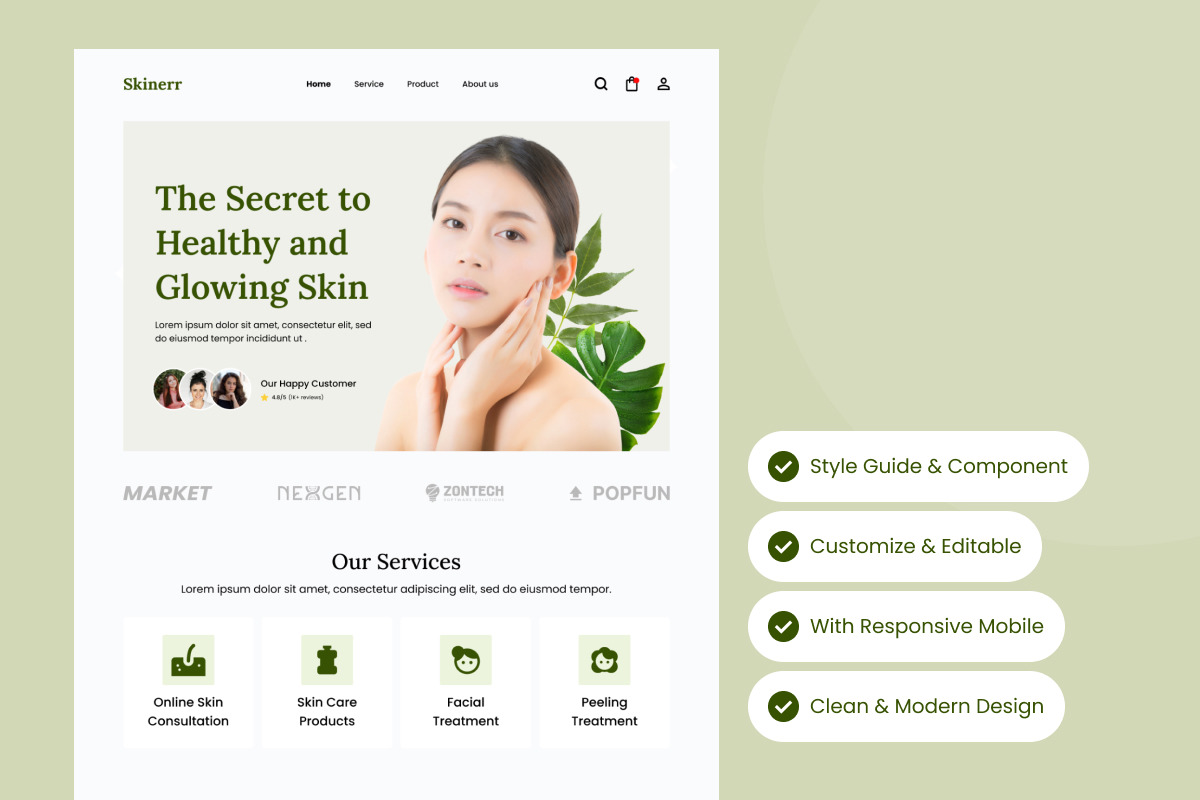 Skinerr - Skincare Landing Page V1