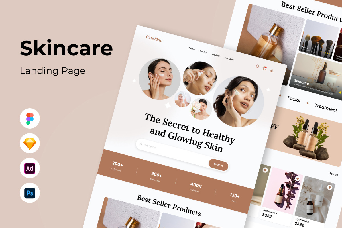 CareSkin - Skincare Landing Page V2