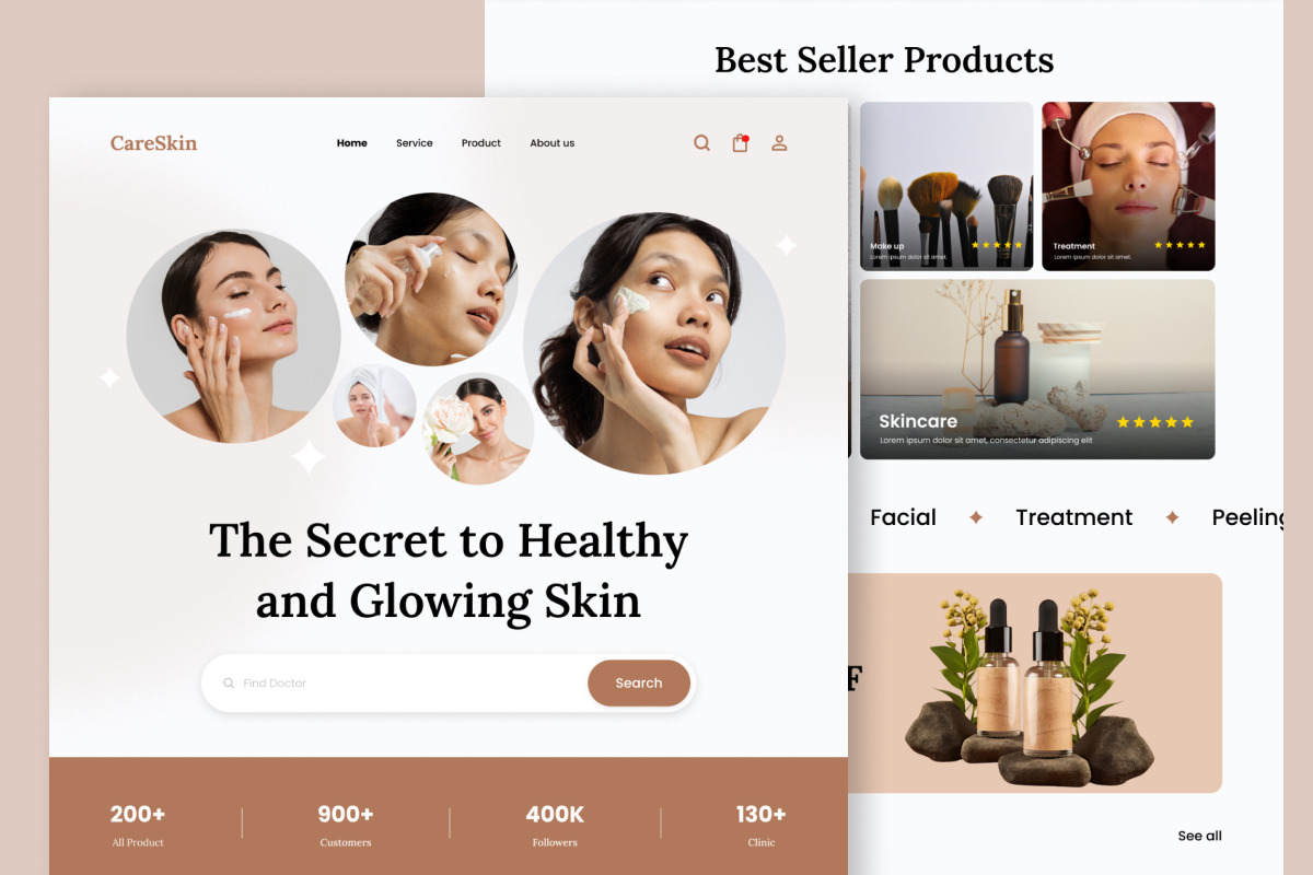 CareSkin - Skincare Landing Page V2