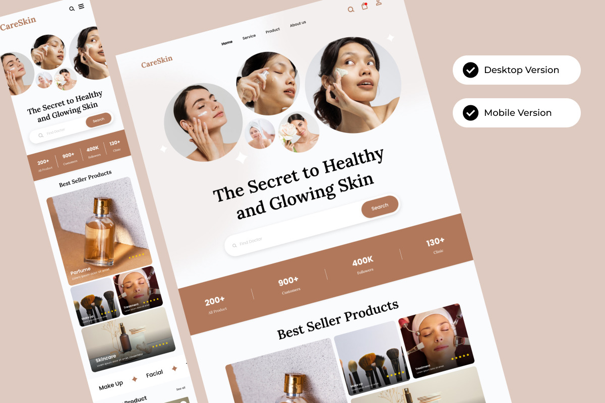 CareSkin - Skincare Landing Page V2