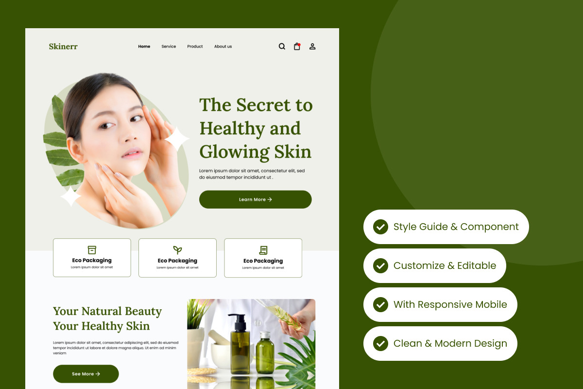 Skinerr - Skincare Landing Page V2