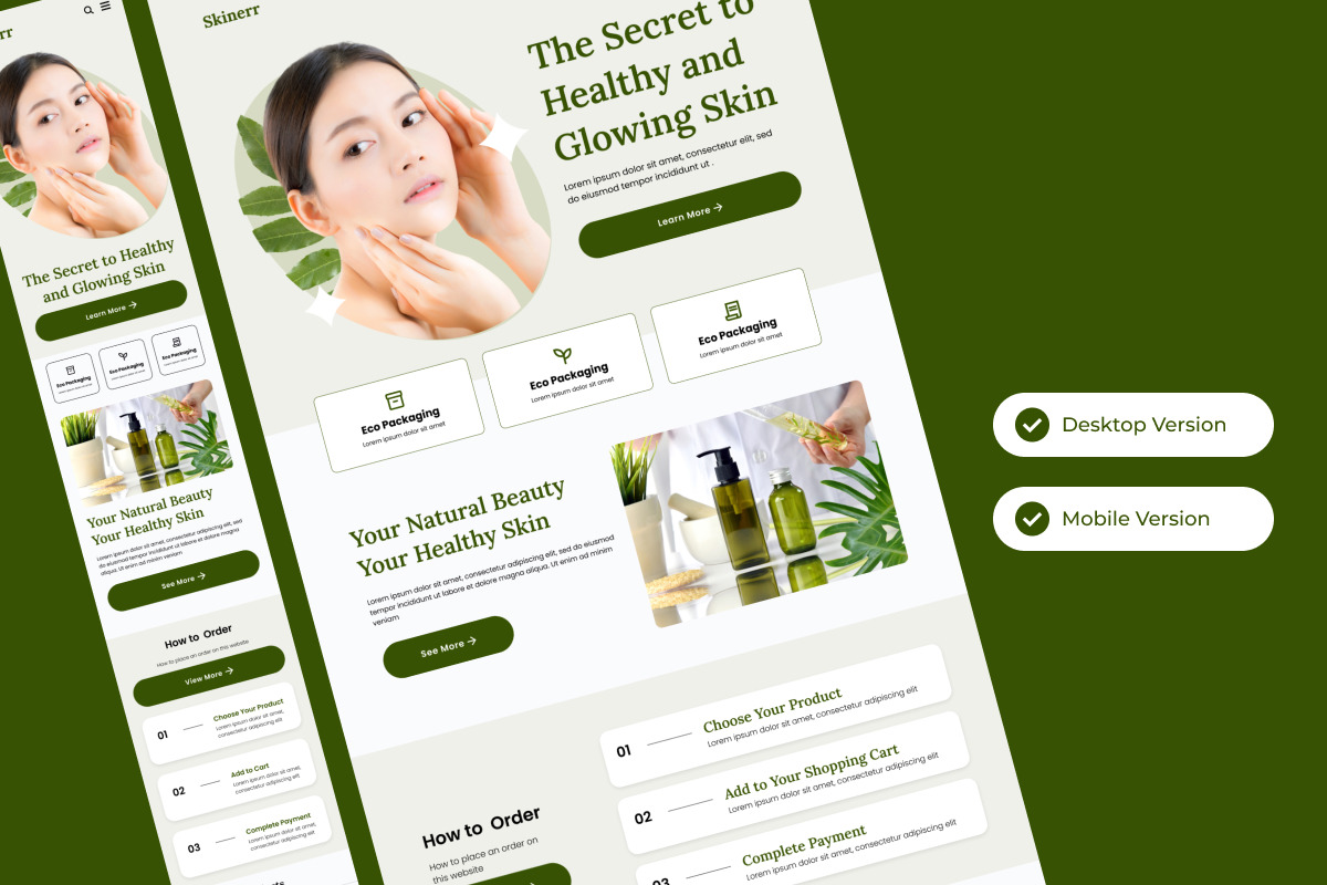 Skinerr - Skincare Landing Page V2