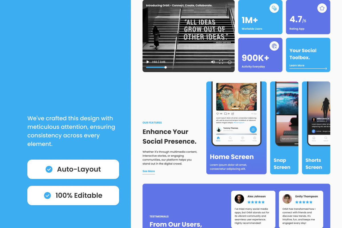 Orbit - Social Media Landing Page V1