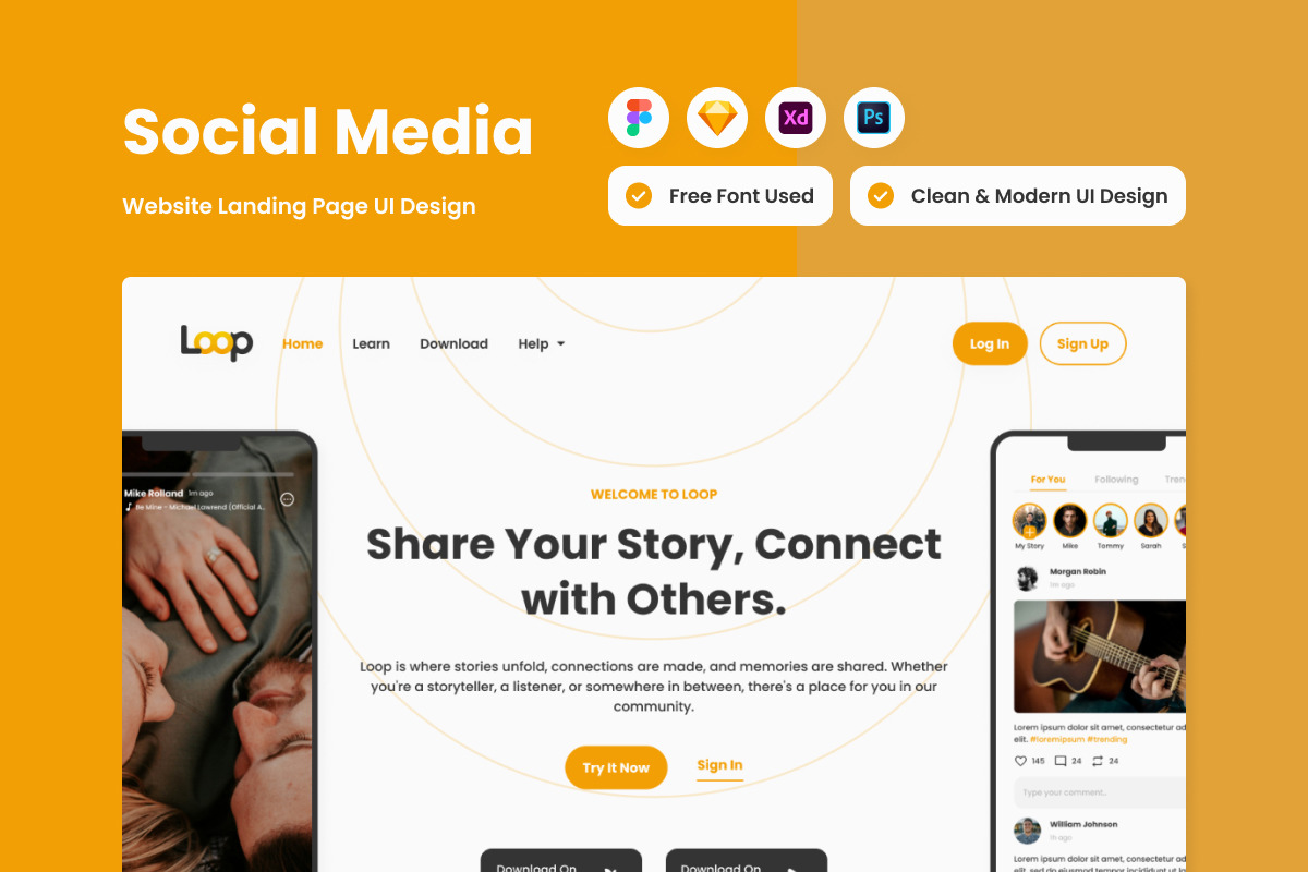 Loop - Social Media Landing Page V1