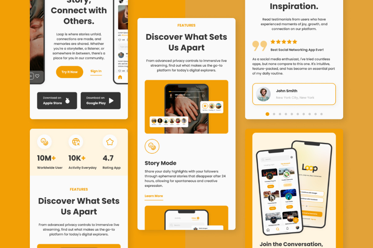 Loop - Social Media Landing Page V1 Loop - Social Media Landing Page V1