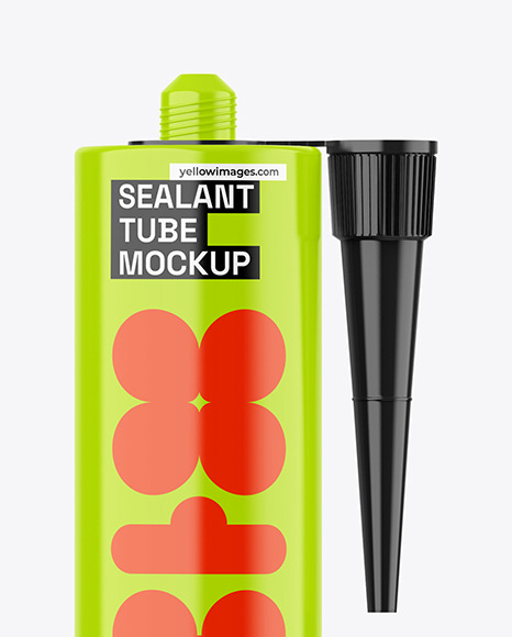 Glossy Sealant Tube Mockup